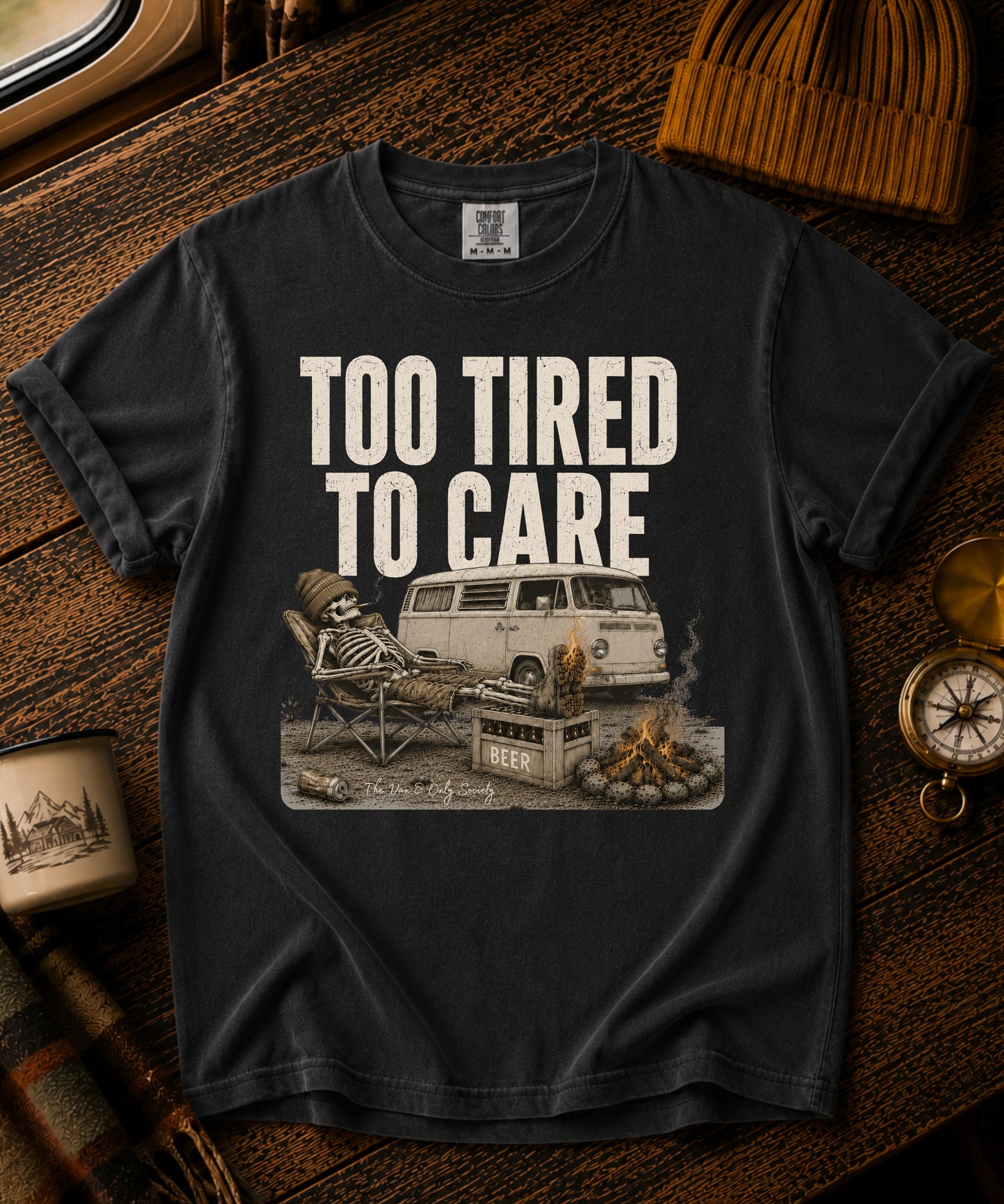 Too Tired To Care Vintage Tee