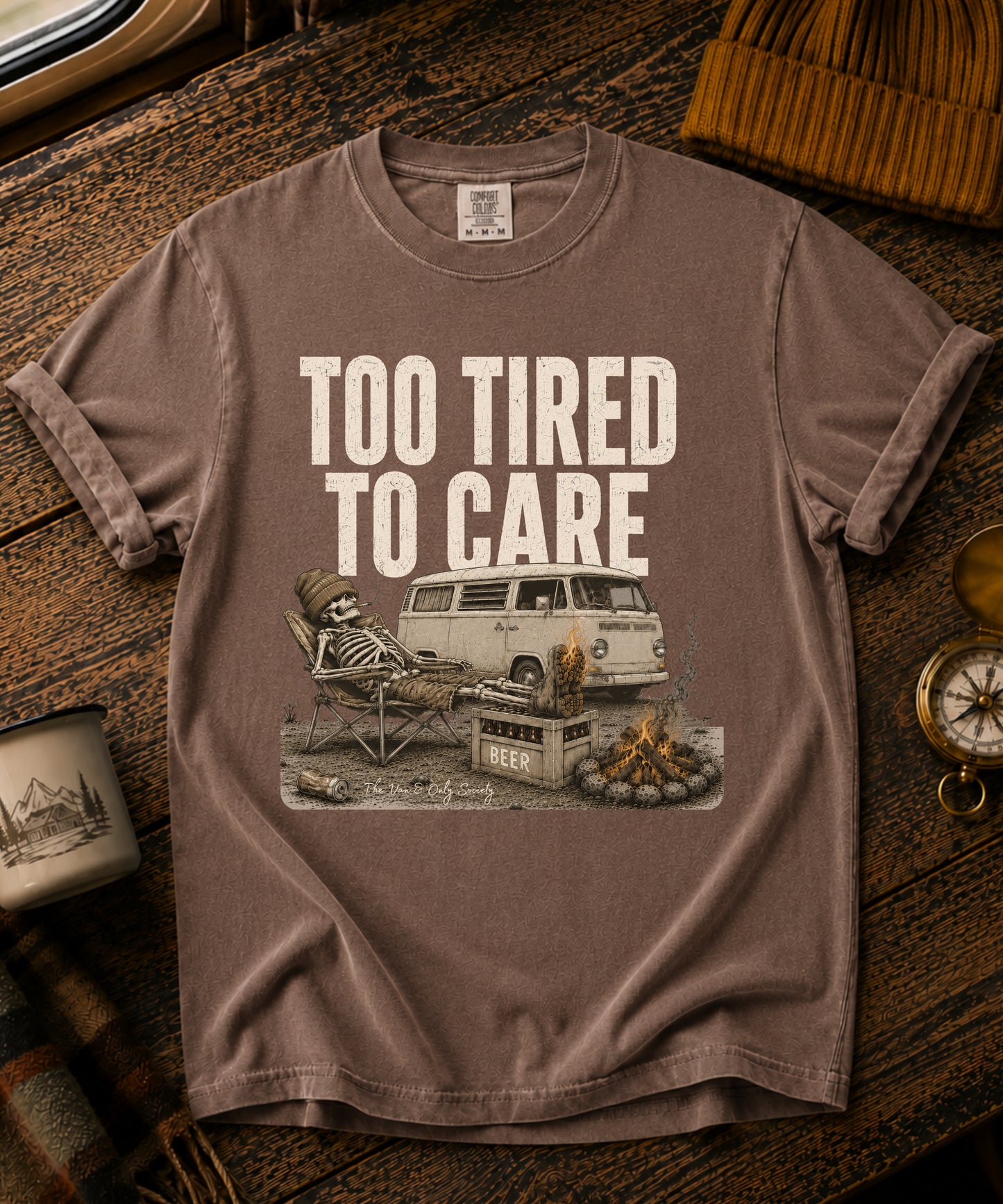 Too Tired To Care Vintage Tee