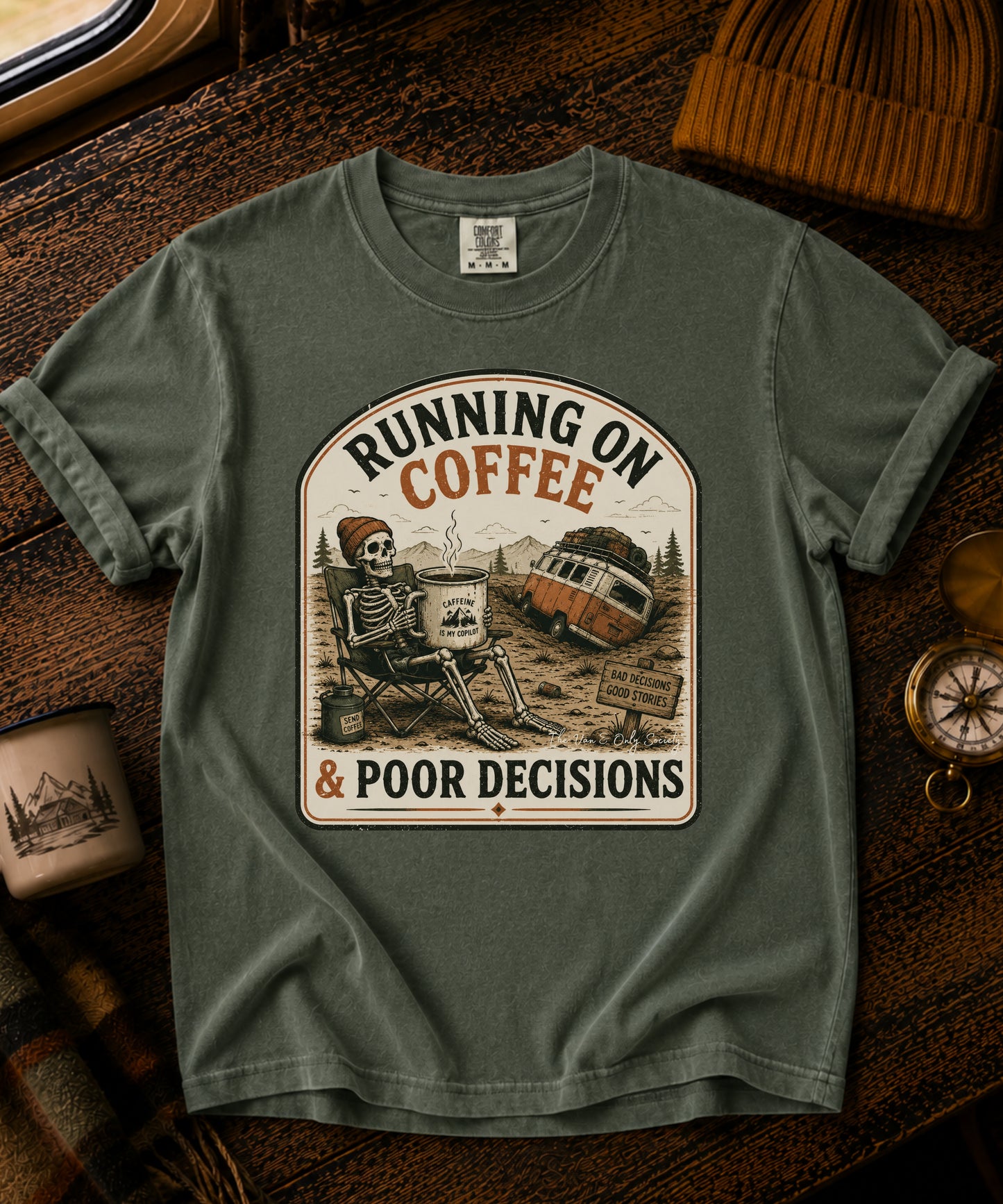 Running On Coffee Vintage Tee