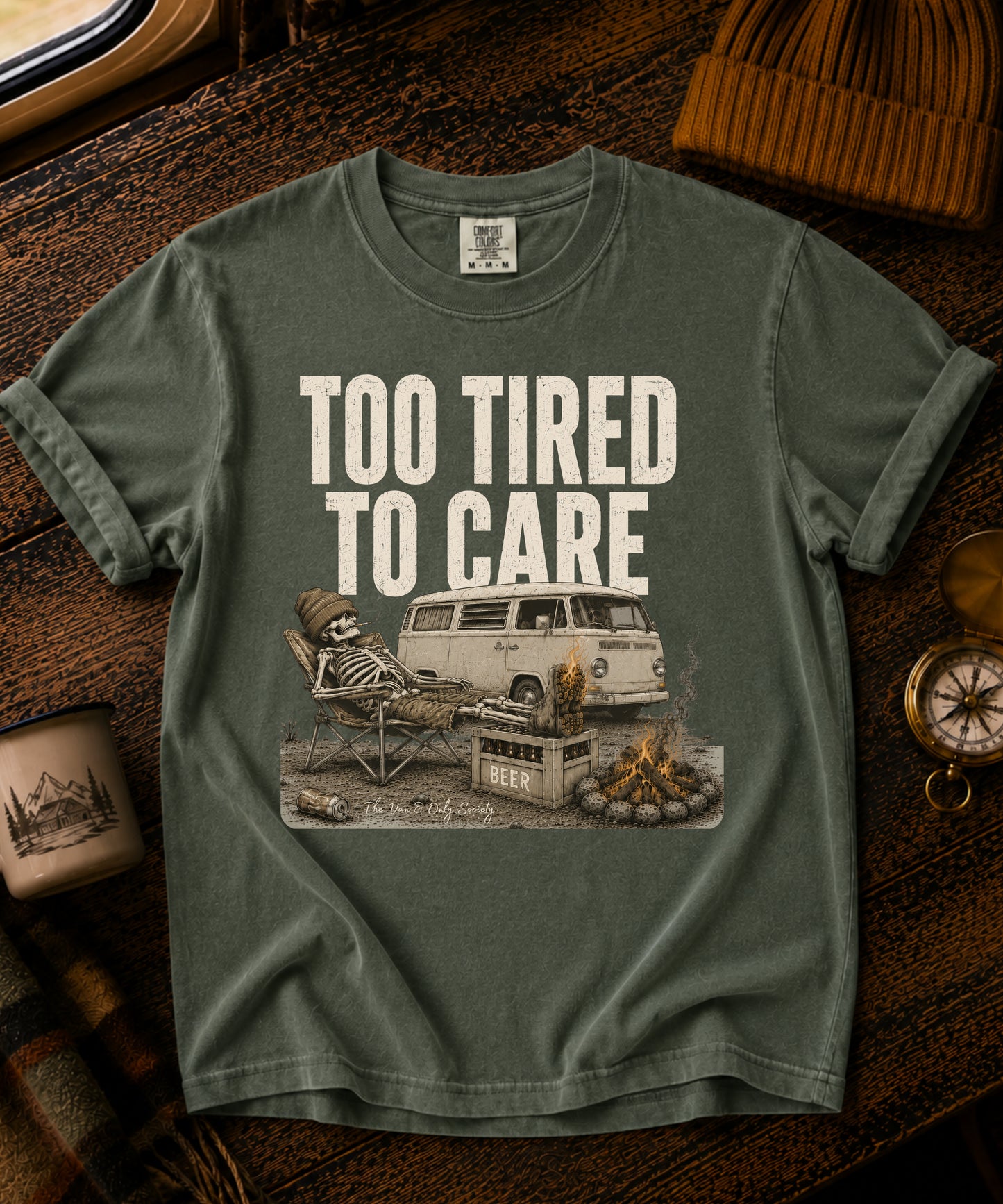 Too Tired To Care Vintage Tee