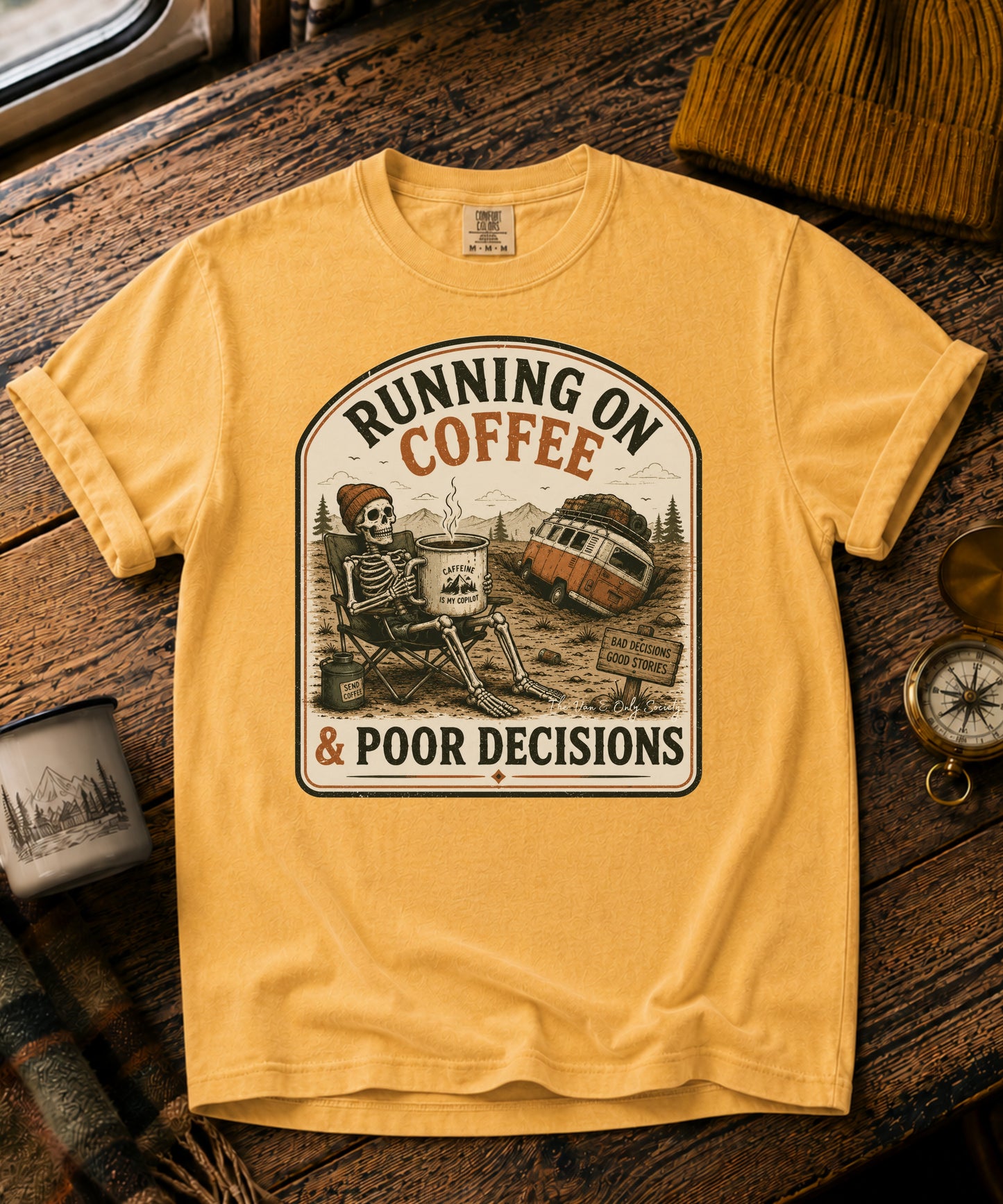 Running On Coffee Vintage Tee