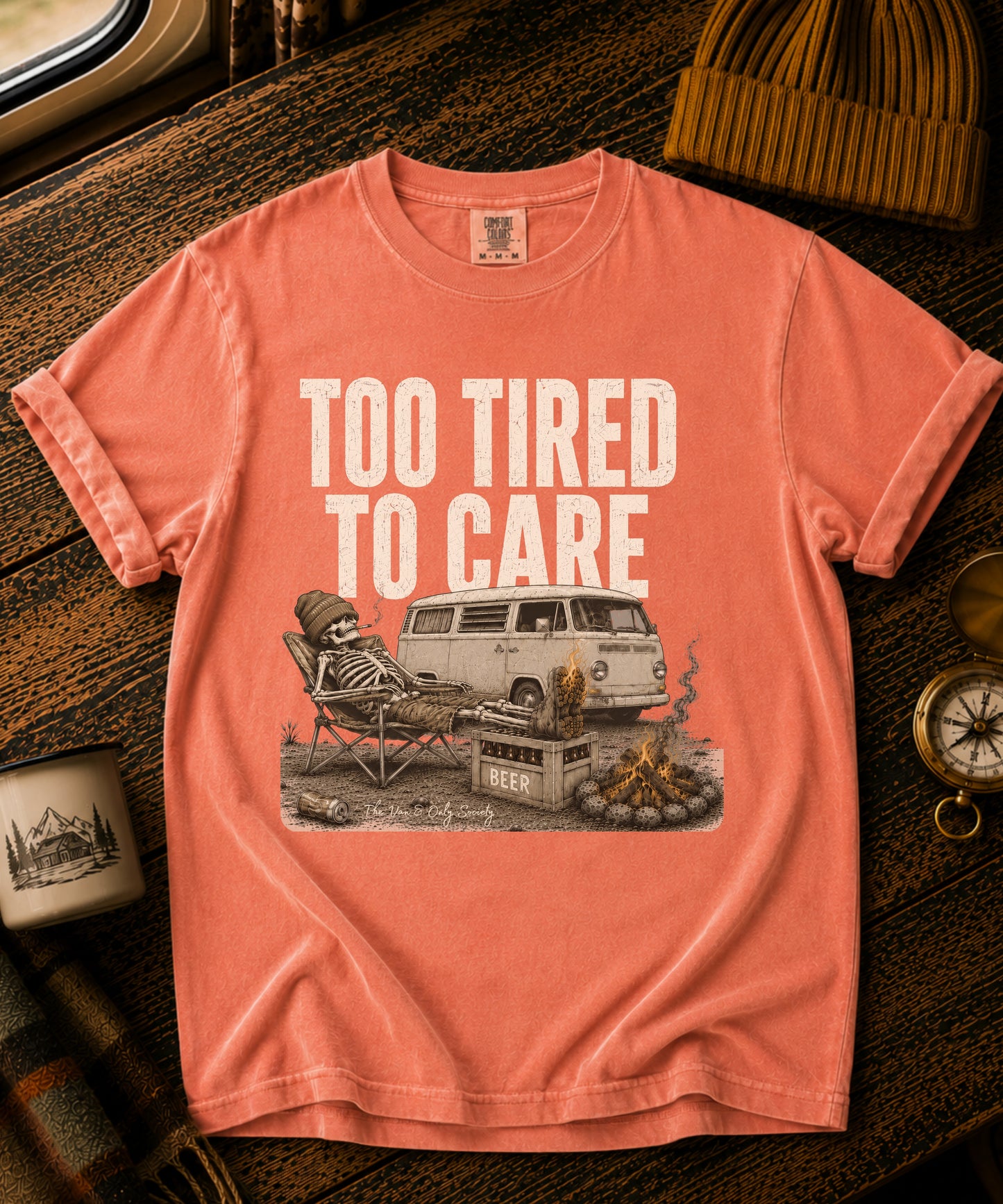 Too Tired To Care Vintage Tee