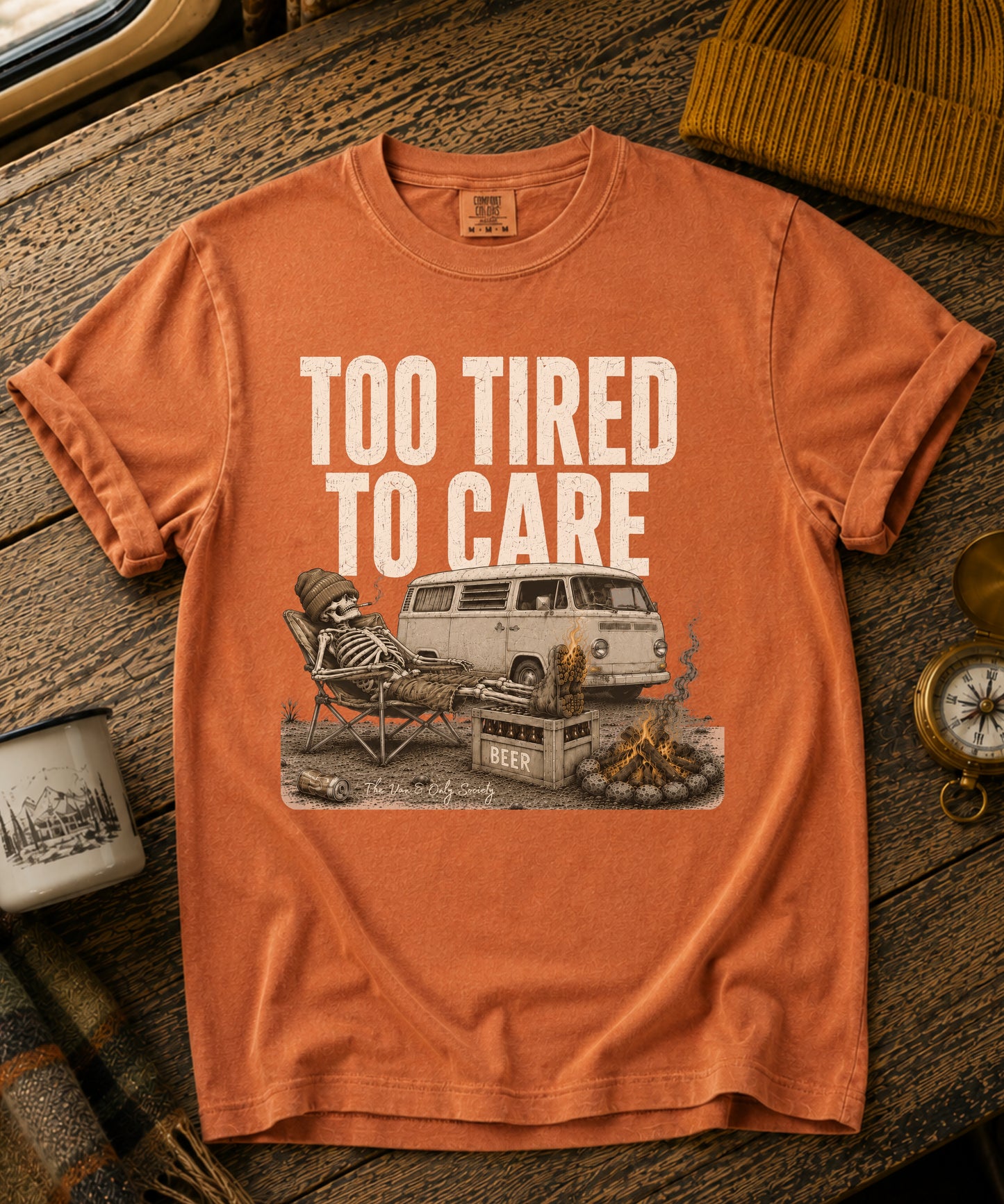 Too Tired To Care Vintage Tee